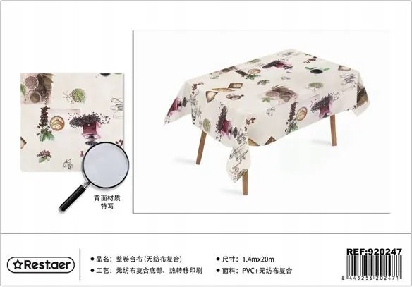 Strapabíró Pvc bevonatú asztal 1.4x20m tekercsben