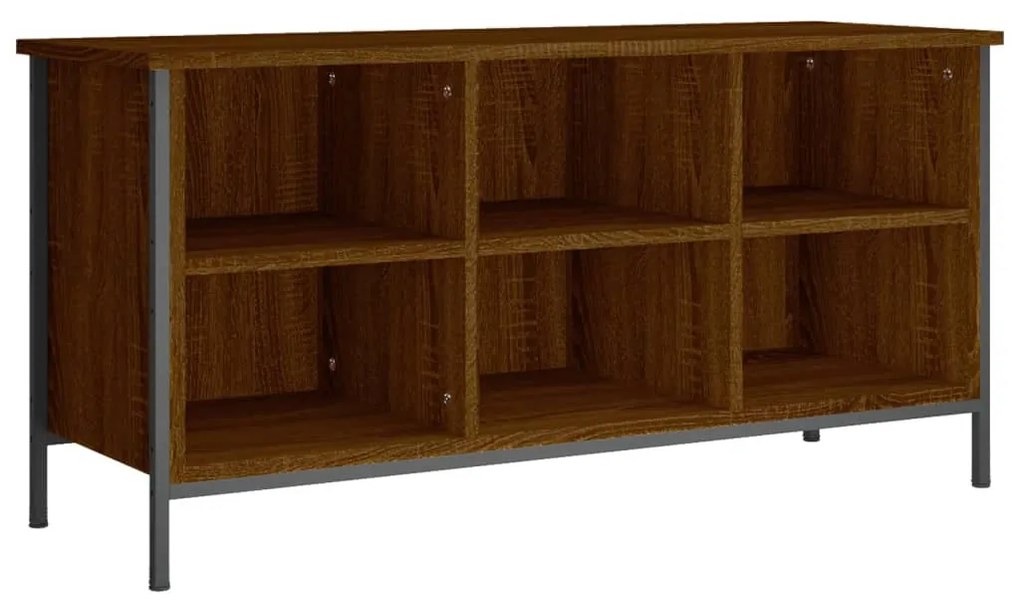barna tölgyszínű szerelt fa cipőszekrény 100x35x50 cm