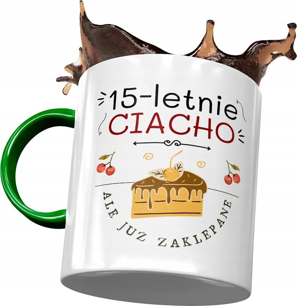 Zöld Bögre Születésnapra 15 15. 15. Ajándék Nyomtatott Fotóval