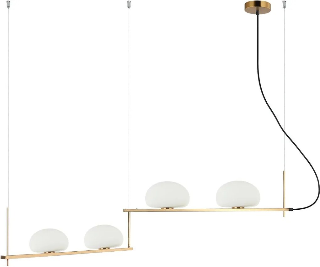 Italux modern függeszték kernio sárgaréz opál itxpnd-357784-bro+w