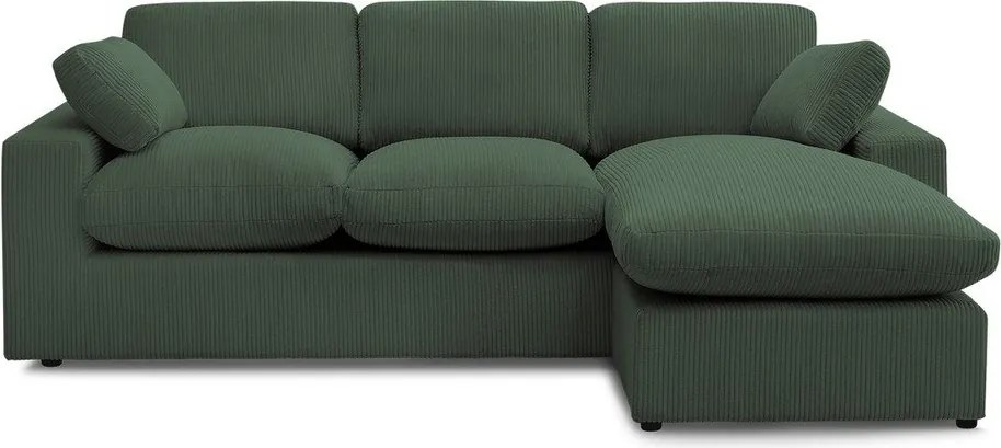 Zöld kordbársony sarokkanapé Belair – Bobochic Paris