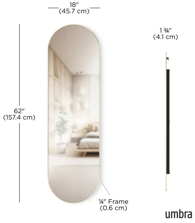 Fali-álló tükör 46x157 cm Hubba – Umbra