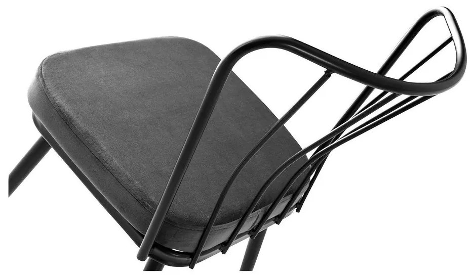 Antracitszürke fém étkezőszék szett 2 db-os Yildiz – Kalune Design