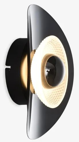 Zuma Line MB2293-1S-3BCT - DIOP LED fali lámpatest LED/8W/230V fekete/füstszínű sz.