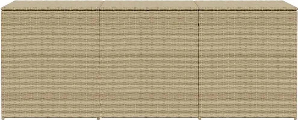 vidaXL vegyes bézs polyrattan kerti tárolóláda 984 L