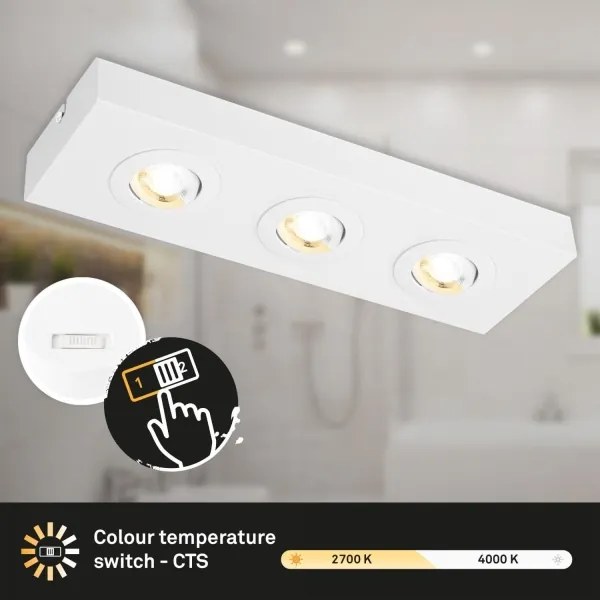 Briloner 3996036 - LED Spotlámpa CTS 3xLED/4W/230V 2700/4000K fehér