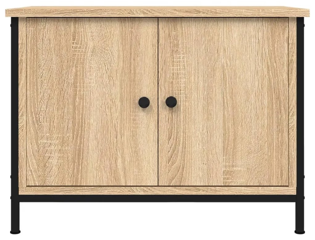 sonoma tölgyfa ajtós TV-szekrény 60 x 35 x 45 cm redőzött fa