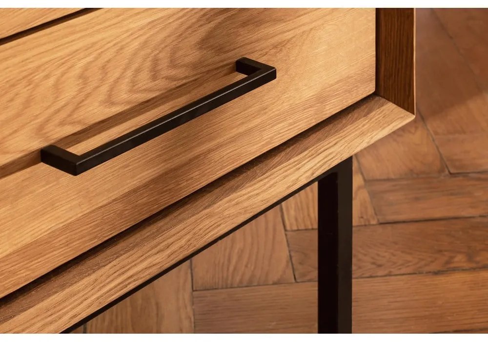 Natúr színű tölgyfa könyvespolc 97x176 cm Abies – The Beds