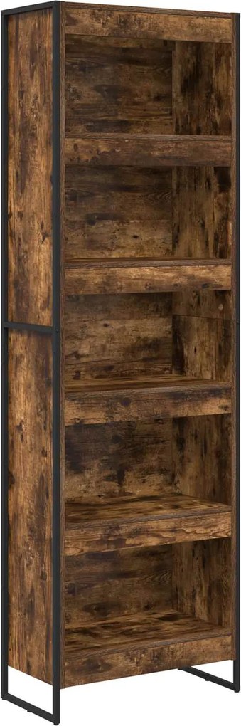 vidaXL Könyvespolc 2 pcs Füstös tölgy 80 x 30 x 155 cm Faanyag