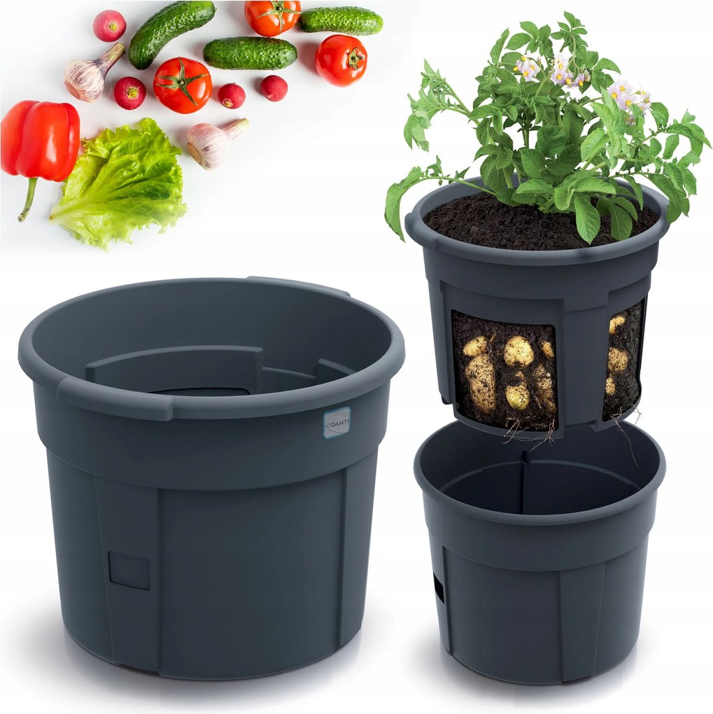 Virágtartó Kaspó Burgonya Ültetéshez Zöldségtermesztéshez 29,5 CM