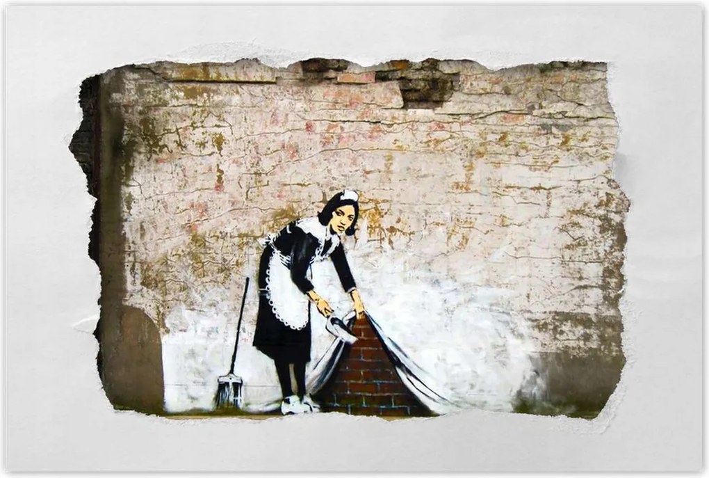 Poszterek 60x40 Banksy Takarítónő Grafiti