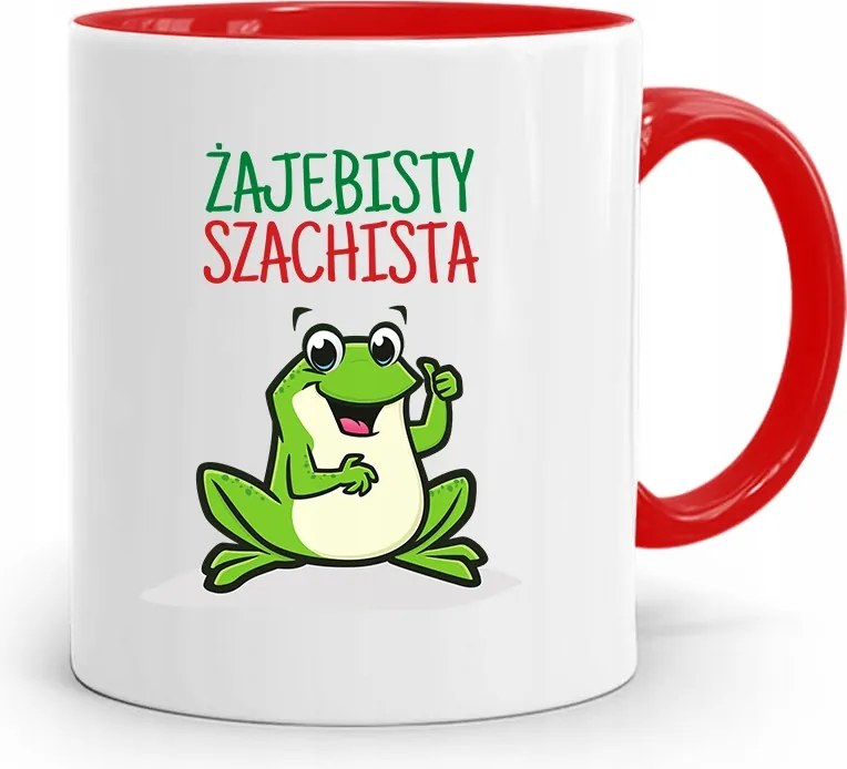 Sakkozóknak Piros Bögre Születésnapi Ajándék fényképes nyomtatással