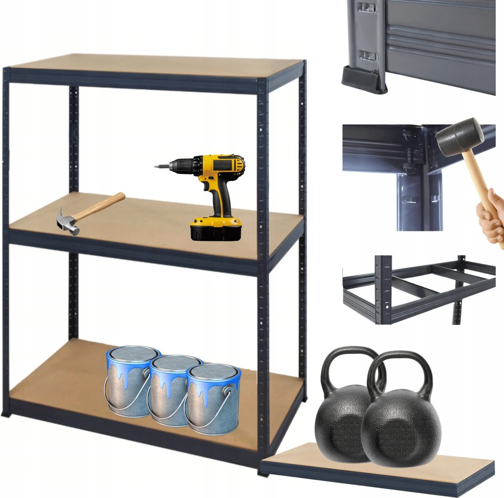Tárolószekrény fém Premium Helios 106x100x45cm 3Px275kg