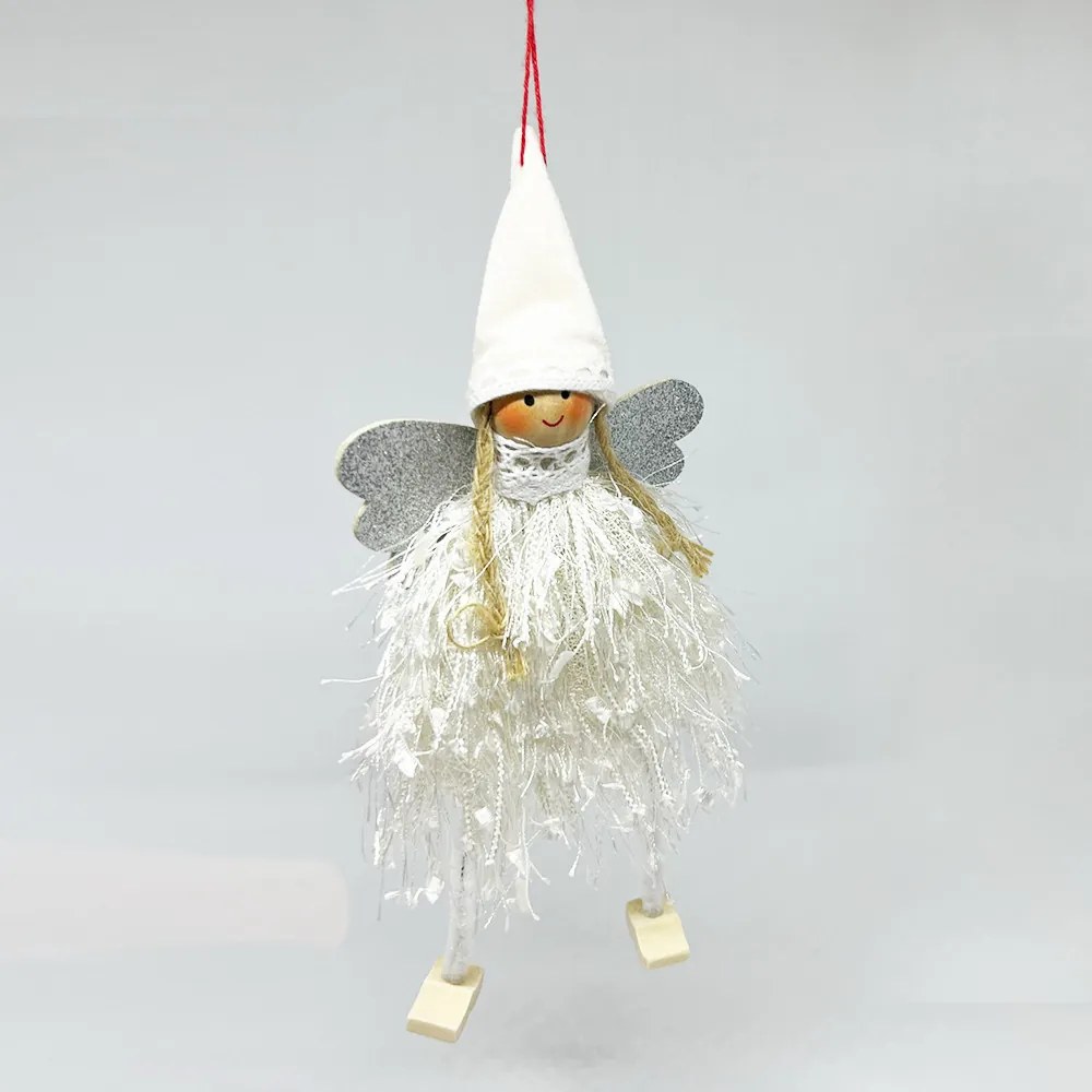 Fehér angyalka, akasztóval 19cm