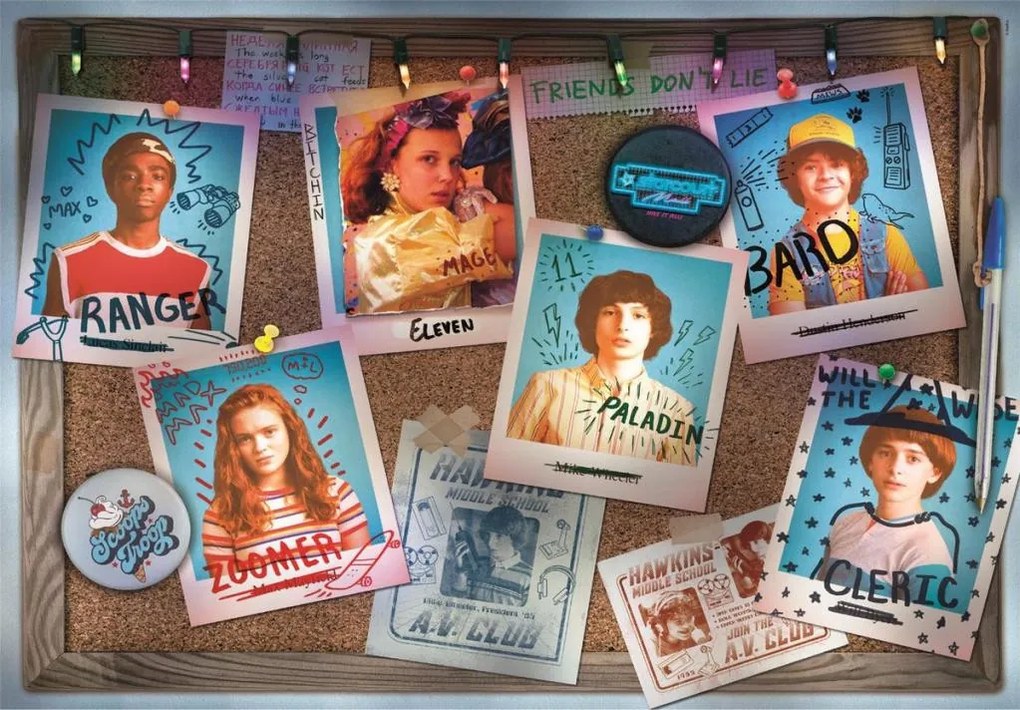 Stranger Things 1000 db-os Compact puzzle Clementoni