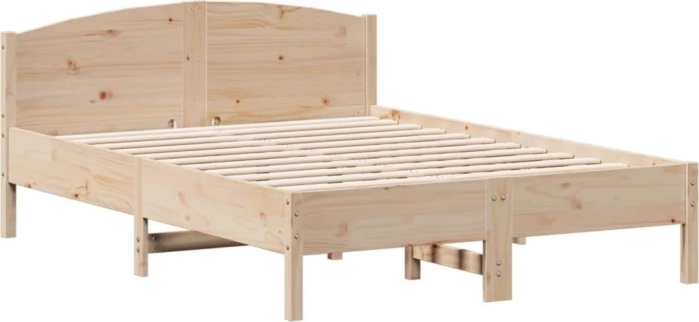 vidaXL tömör fenyőfa ágy matrac nélkül 135 x 190 cm