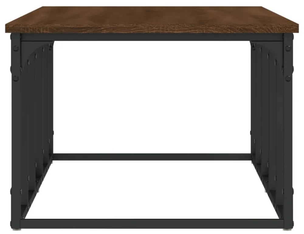 barna tölgyszínű szerelt fa dohányzóasztal 100 x 50 x 35,5 cm