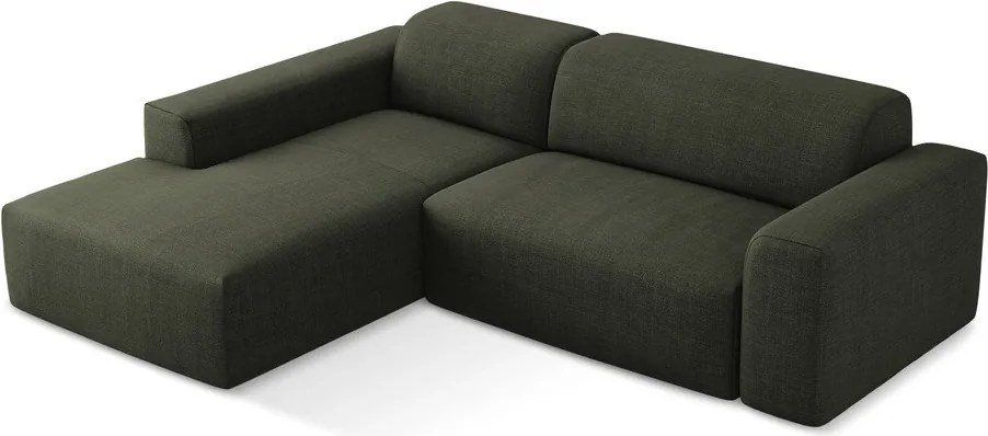 Zöld sarokkanapé (bal oldali-heverő résszel) Keli – Makamii