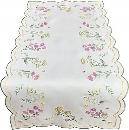 Hímzett futófelület rét apró virágok 60x120 032