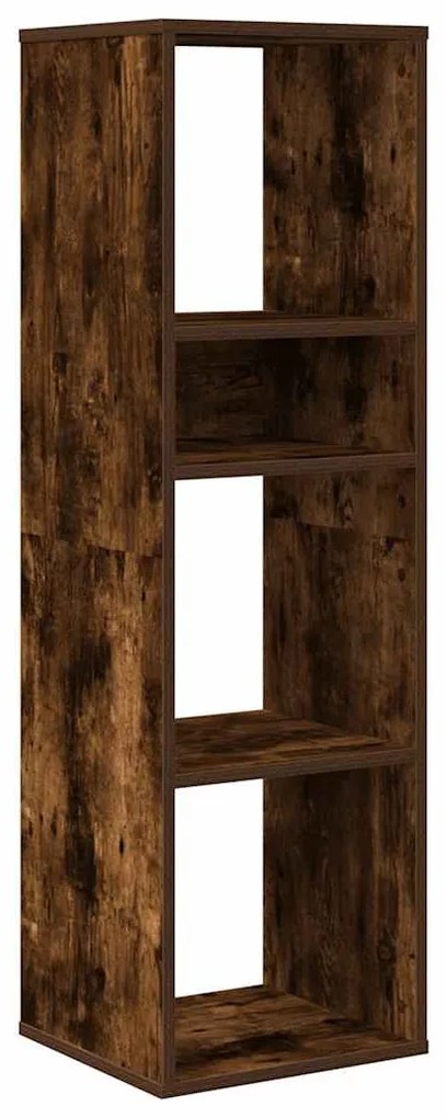 füstös tölgy színű szerelt fa könyvszekrény 34x31x112 cm