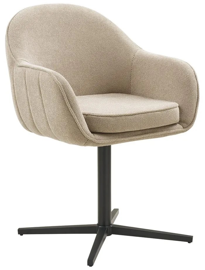 Világosszürke kárpitozott karfás étkezőfotel szett 2 db-os Tamera – House Nordic