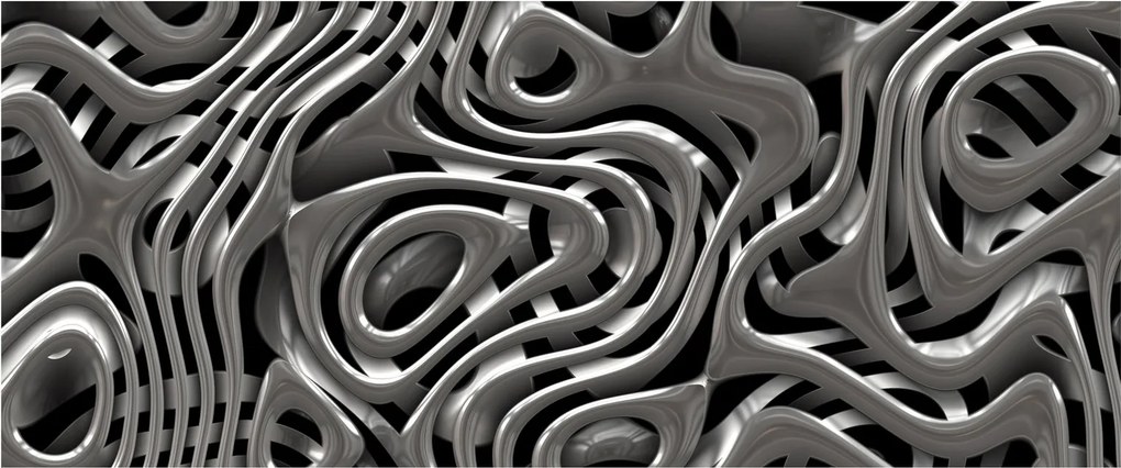 Kép - Fémes absztrakció (120x50 cm)