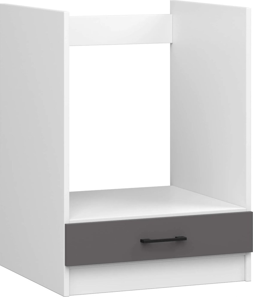 Szekrény Olíva S60KU Fehér Szürke Akd