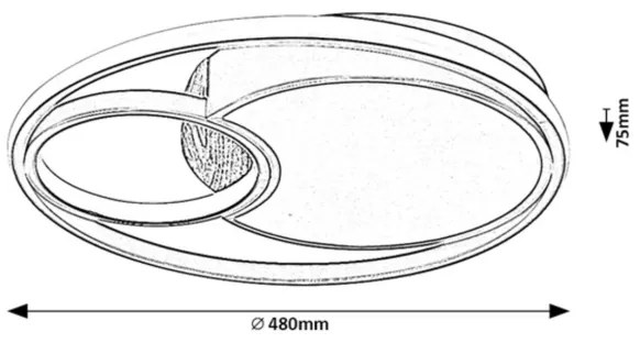 Rabalux 71044 - dimmelhető LED mennyezeti lámpa LEOLA LED/81W/230V + távirányító