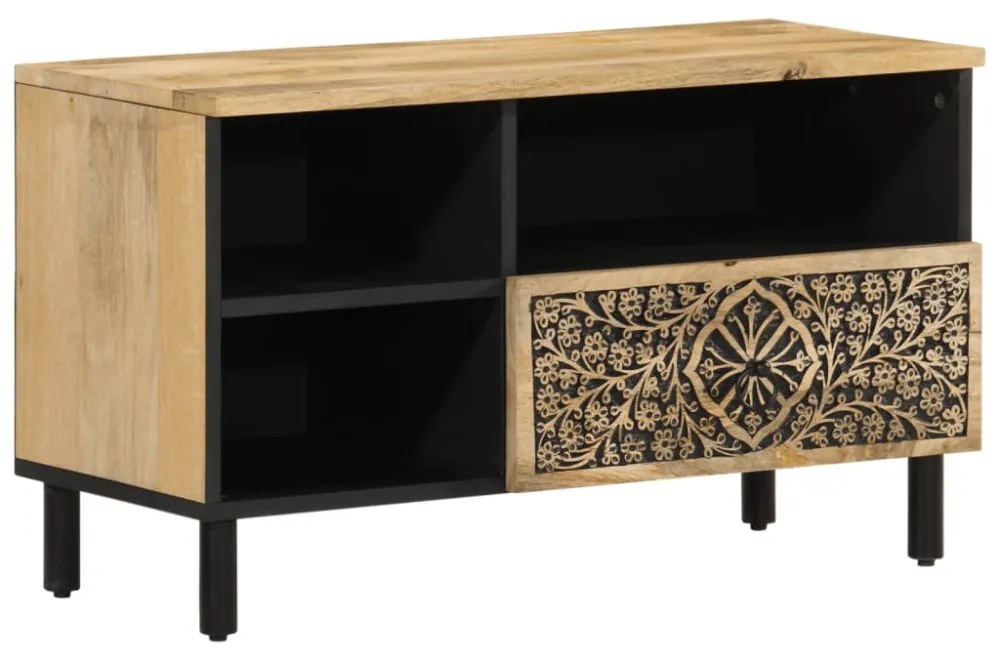 tömör mangófa TV-szekrény 80 x 33 x 46 cm