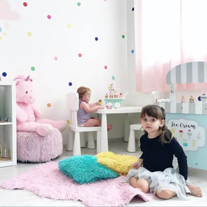 INSPIO Pöttyös falmatrica - Arany-rózsaszín golyócskák