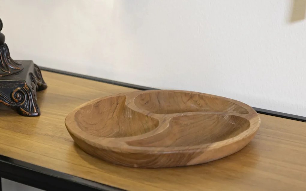 Tálca 3 részes teak ø 25,5x3cm