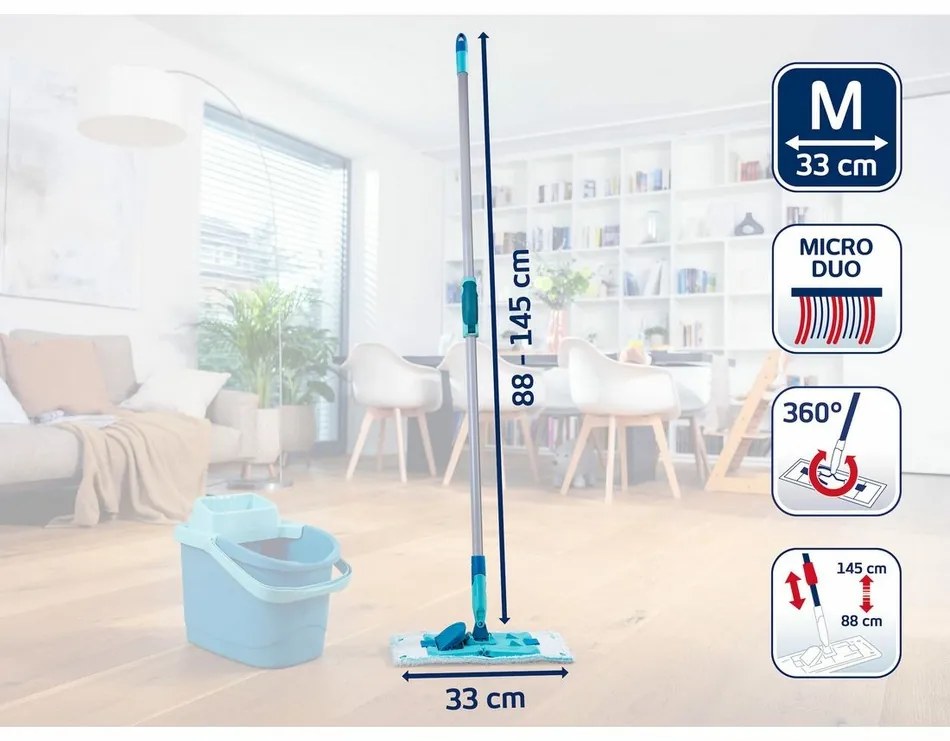 Leifheit Mopp PowerClean M micro duo teleszkóposrúddal 55512