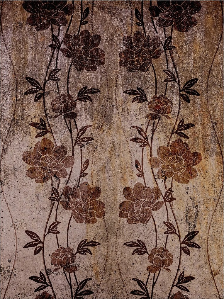 Vinyl fotótapéta Bazsarózsa Retro régi háttér stukkó 184x254 +ragasztó