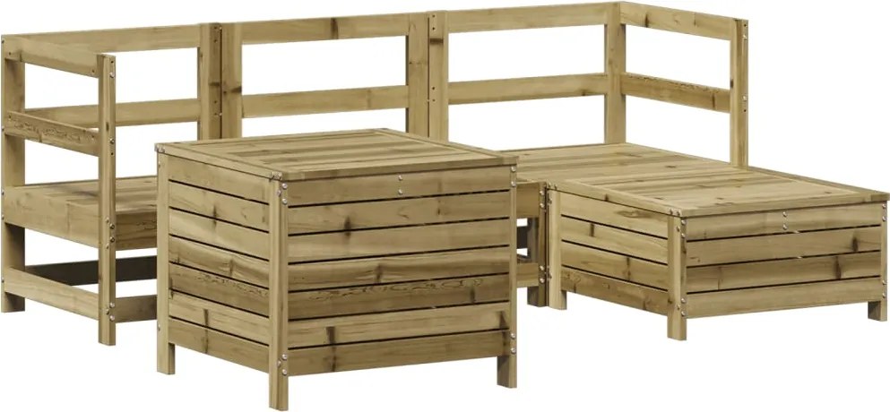 vidaXL 5 részes impregnált fenyőfa kerti kanapészett