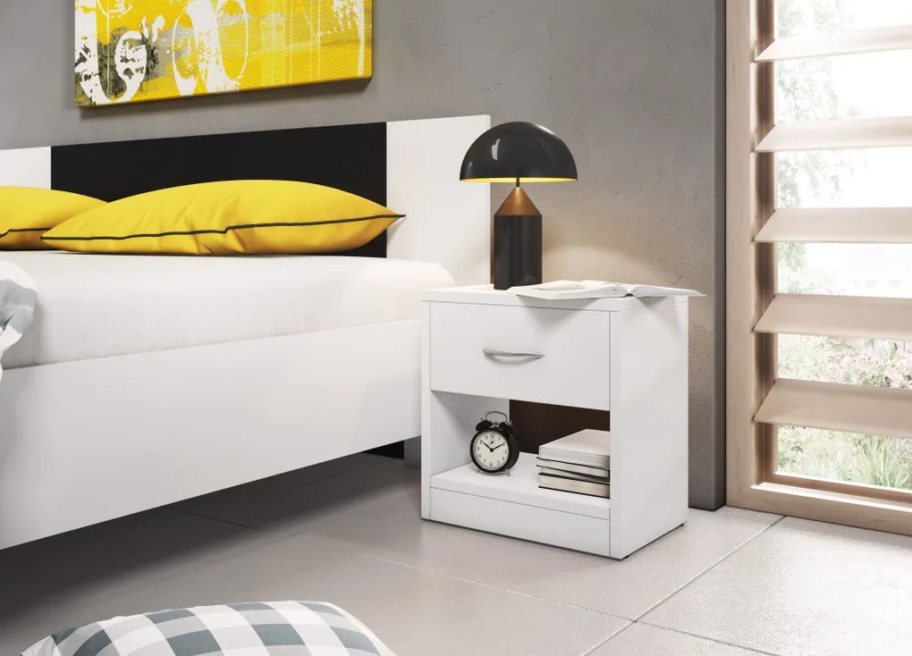 NAKA 1S SZAFKA NOCNA BIAŁA 16mm&