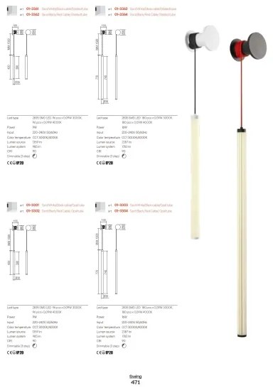 Redo 01-3301 - SWING dimmelhető LED fali lámpa 9W/230V 3000/4000K CRI 90 fehér
