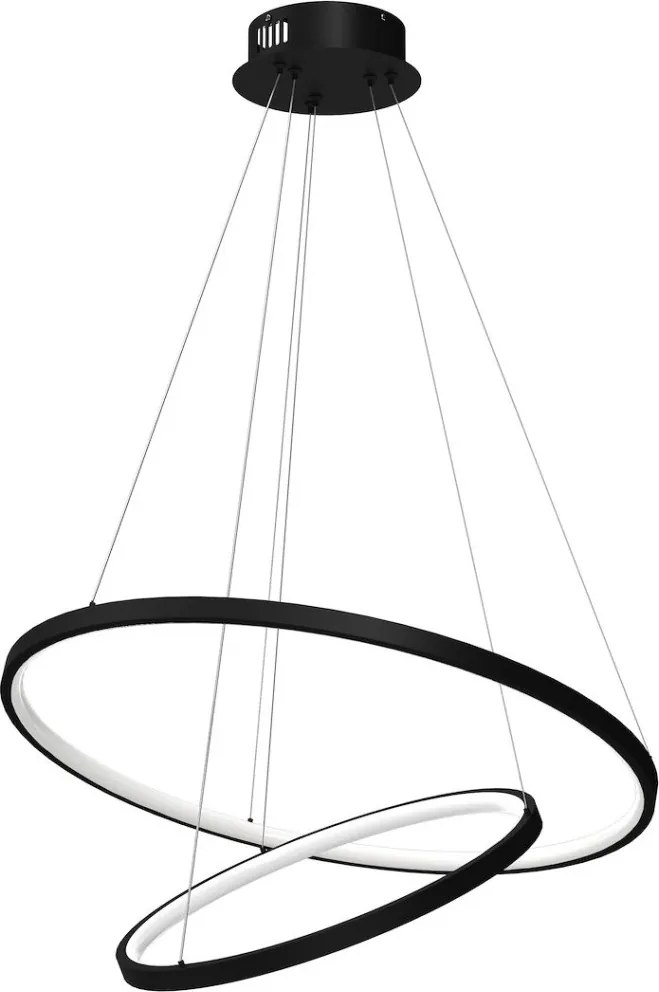MILAGRO ML1542 HOOP Modern Led Függesztett Lámpa Fekete LED IP20