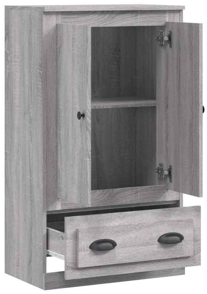 szürke sonoma szerelt fa magasszekrény 60x35,5x103,5 cm