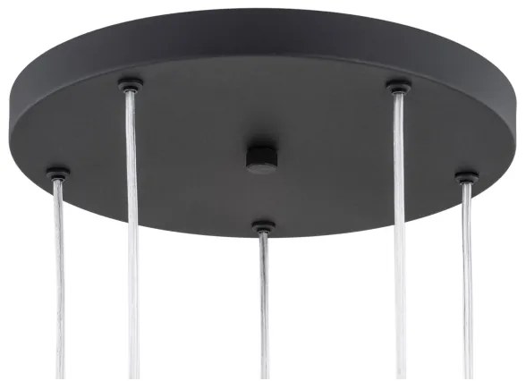 Argon 2103 - Csillár zsinóron HOLLYWOOD 5xE14/7W/230V fekete