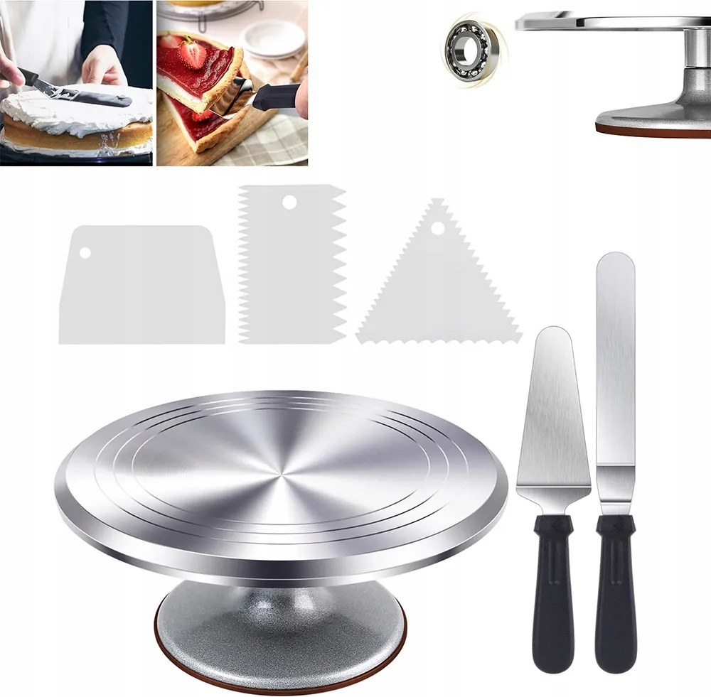 Forgó Tányér Sütemény Forgótányér Tortához Spatula Szett