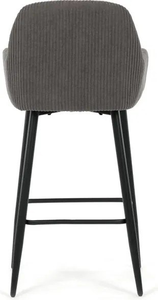 Barová židle, šedá, látka,AUB-V4009 GREY6