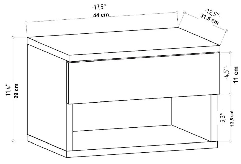 Jamot Anthracite éjjeliszekrény