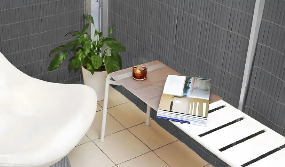 Megfordítható antracit PVC balkon, kerítés és terasz paraván Szélesség: 1 m | Hosszúság: 5 m