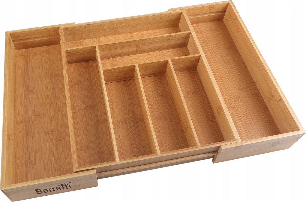 Fiókbetét Nagy Állítható Bambusz Evőeszköz