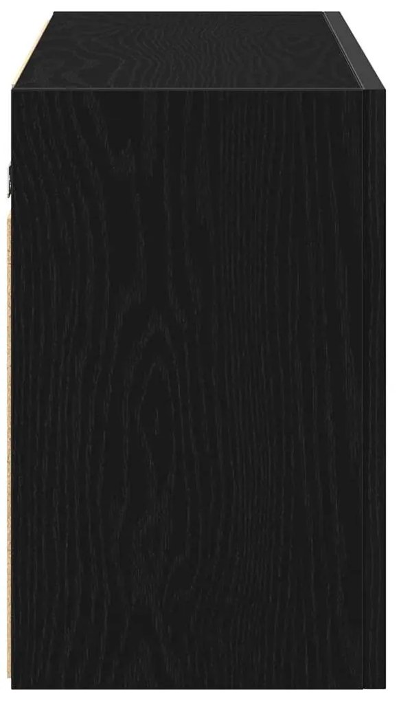 fekete szerelt fa fali fürdőszobaszekrény 100 x 25 x 40 cm