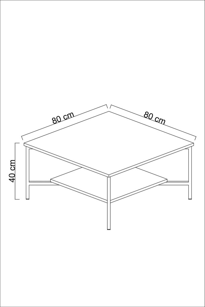 Dohányzóasztal Golden (antracit + fekete). 1072948