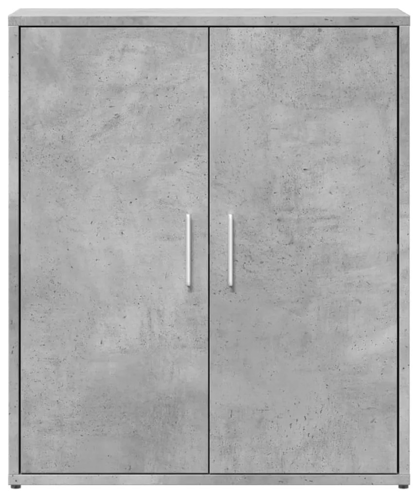 betonszürke szerelt fa tálalószekrény 60 x 31 x 70 cm