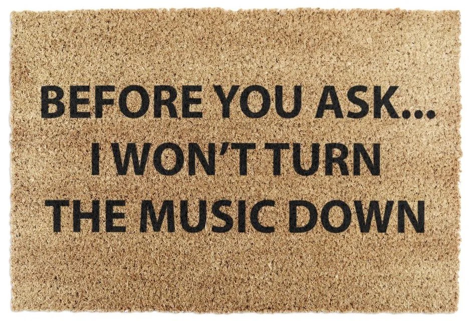 Kókuszrost lábtörlő 40x60 cm Loud Music – Artsy Doormats