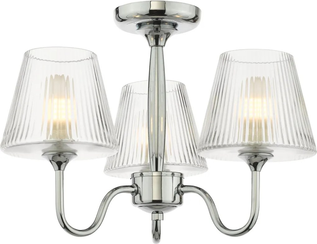 Dar Lighting modern mennyezeti lámpa rimaz csiszolt króm darrim5350