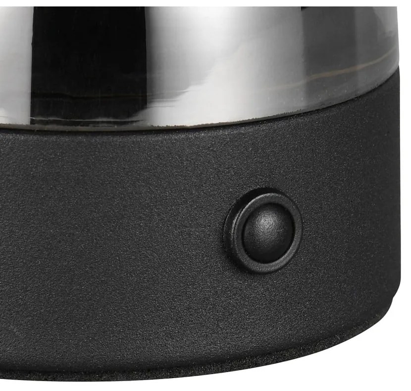 Szürke LED asztali lámpa üveg búrával (magasság 18 cm) Dooley – Trio